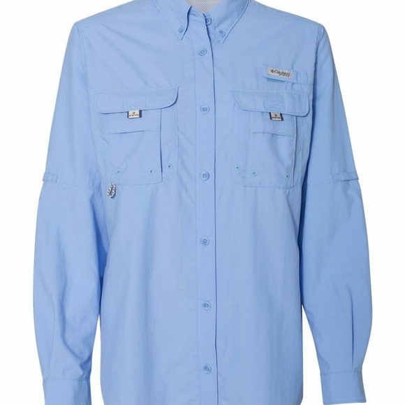 Columbia Blue PFG Bahama Long-Sleeve Shirt M - Picture 9 of 10